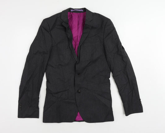 Marks and Spencer Mens Grey Polyester Jacket Suit Jacket Size 34 Regular