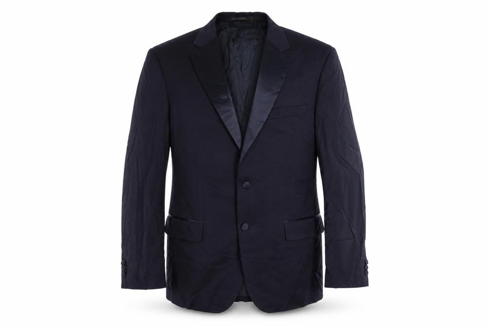 Marks and Spencer Mens Blue Polyester Tuxedo Suit Jacket Size 40 Regular