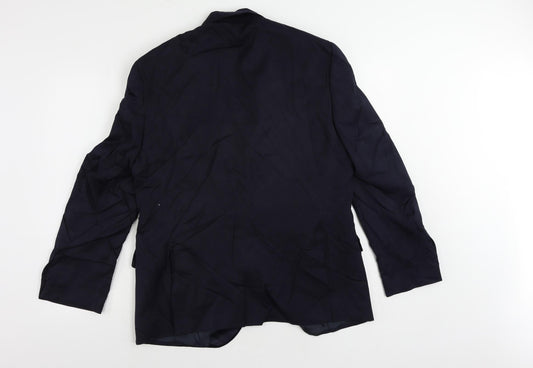 Marks and Spencer Mens Blue Polyester Tuxedo Suit Jacket Size 40 Regular