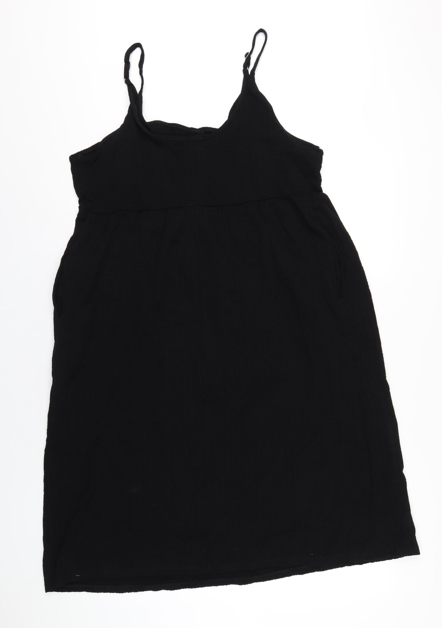NEXT Womens Black Cotton A-Line Size 18 Round Neck Pullover