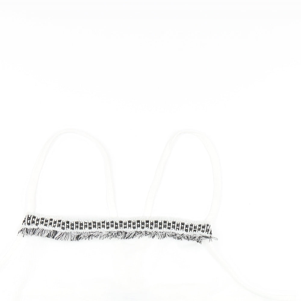 NEXT Womens White Polyester Camisole T-Shirt Size 14 Square Neck
