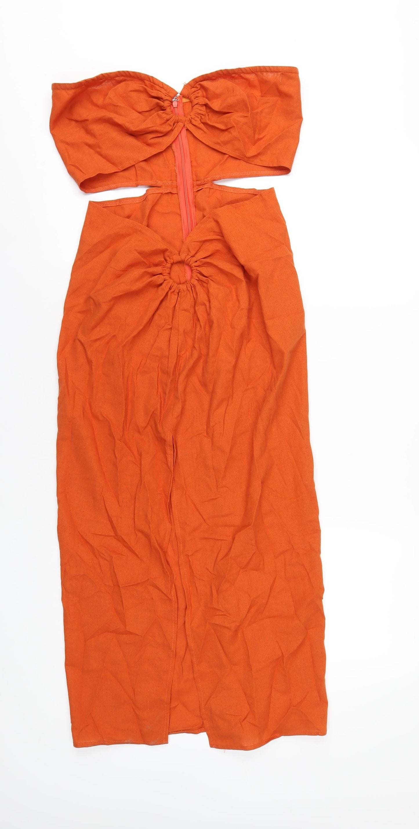 4th Reckless Womens Orange Polyester A-Line Size 12 Sweetheart Zip