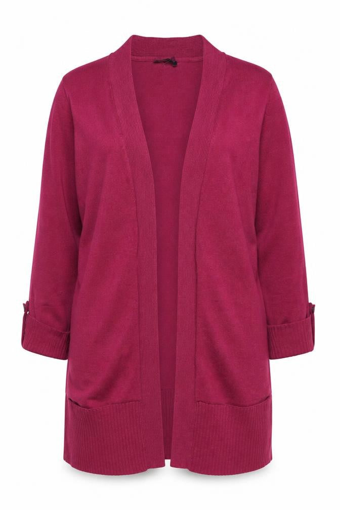 M&Co Womens Purple V-Neck Viscose Cardigan Jumper Size 12