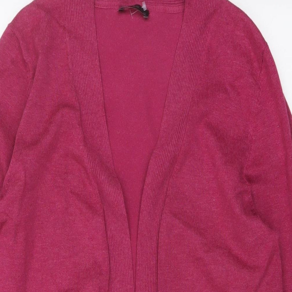 M&Co Womens Purple V-Neck Viscose Cardigan Jumper Size 12