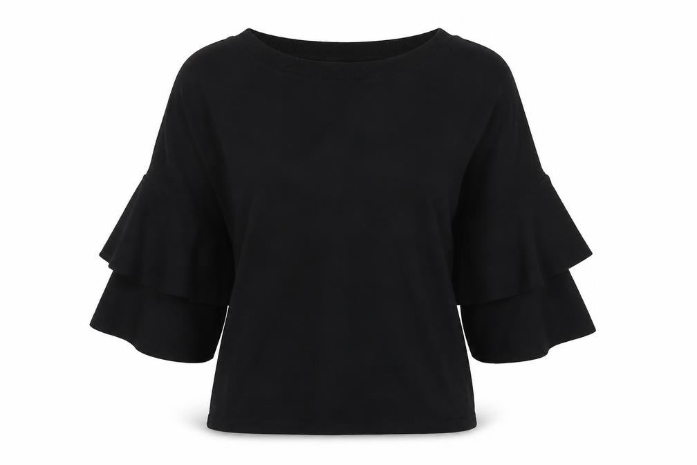 Marks and Spencer Womens Black Boat Neck Viscose Pullover Jumper Size 10