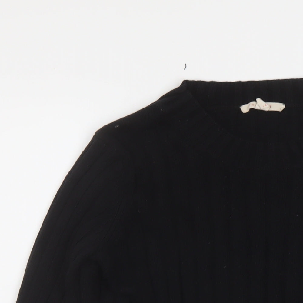 Esprit Womens Black Round Neck Polyamide Pullover Jumper Size M