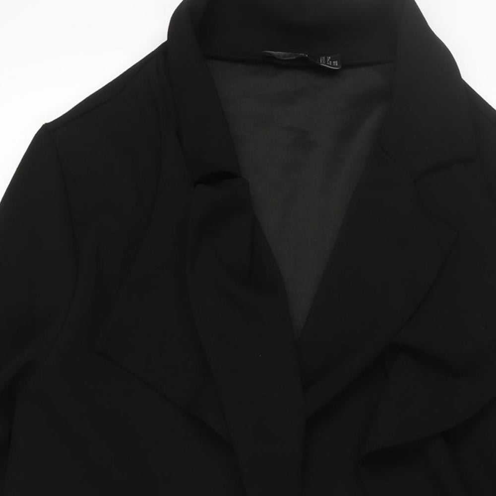 Boohoo Womens Black Kimono Jacket Size 12