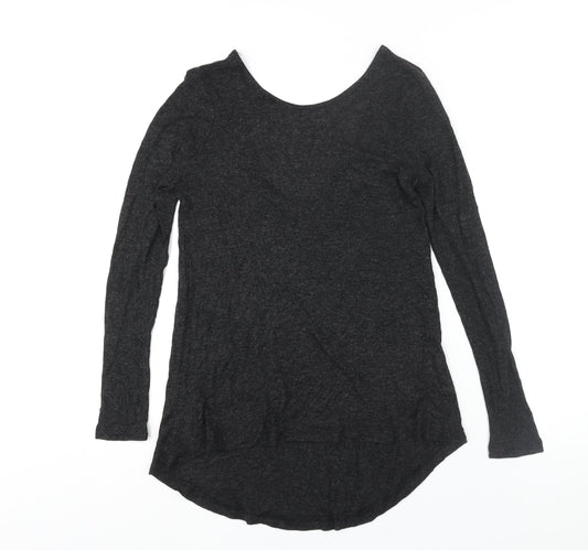 ASOS Womens Black Boat Neck Viscose Pullover Jumper Size 10