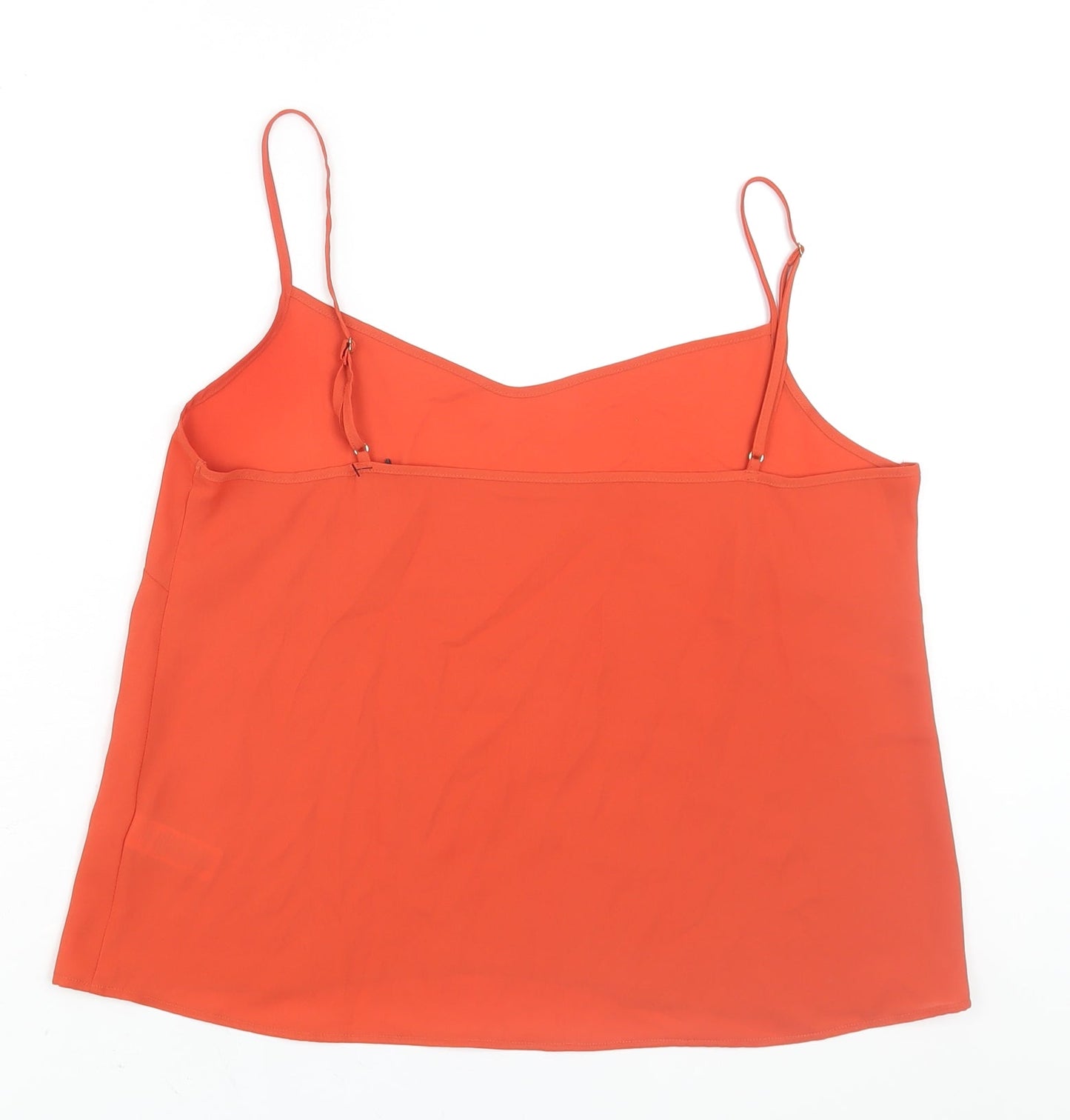 Marks and Spencer Womens Orange Polyester Camisole Blouse Size 10 V-Neck