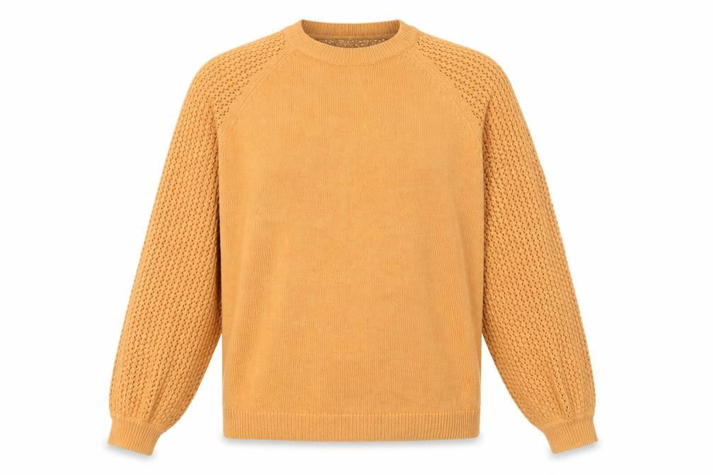 Front view of ASOS women’s brown round neck acrylic jumper, size S