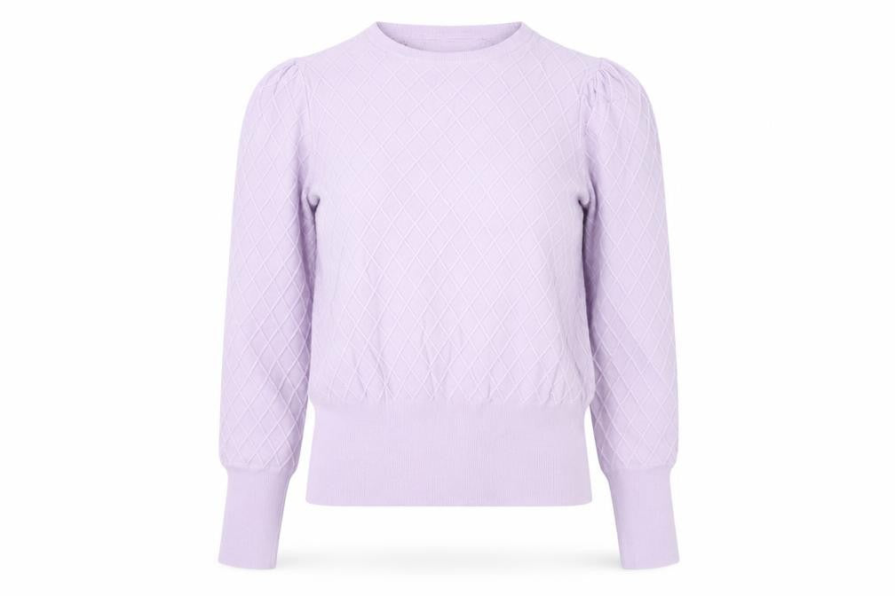 Marks and Spencer Womens Purple Crew Neck Viscose Pullover Jumper Size 8 - Embroidered