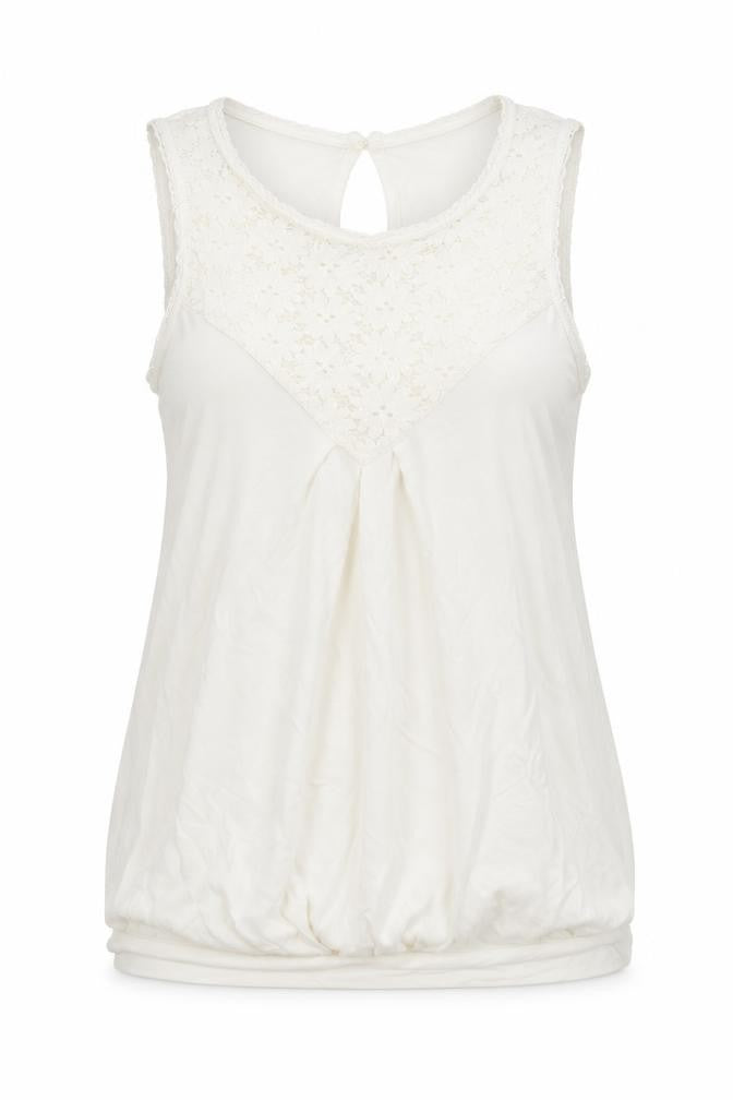 Oasis Womens White Viscose Basic Tank Size 10 V-Neck