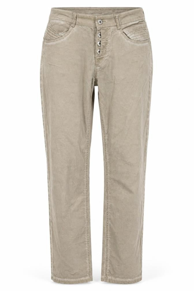 EDC Womens Brown Cotton Trousers Size 8 L30 in Regular Zip