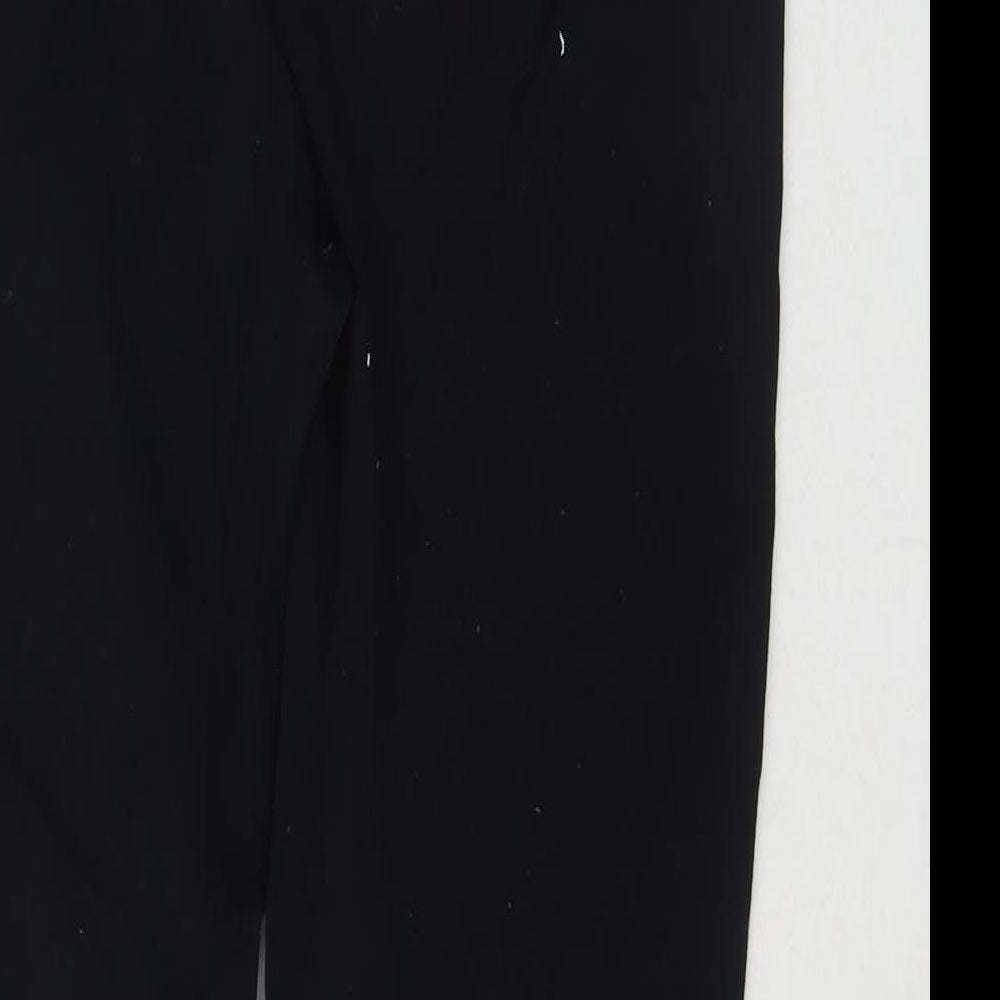 Marks and Spencer Womens Black Polyester Blend Trousers Size 32 in L29 in Regular