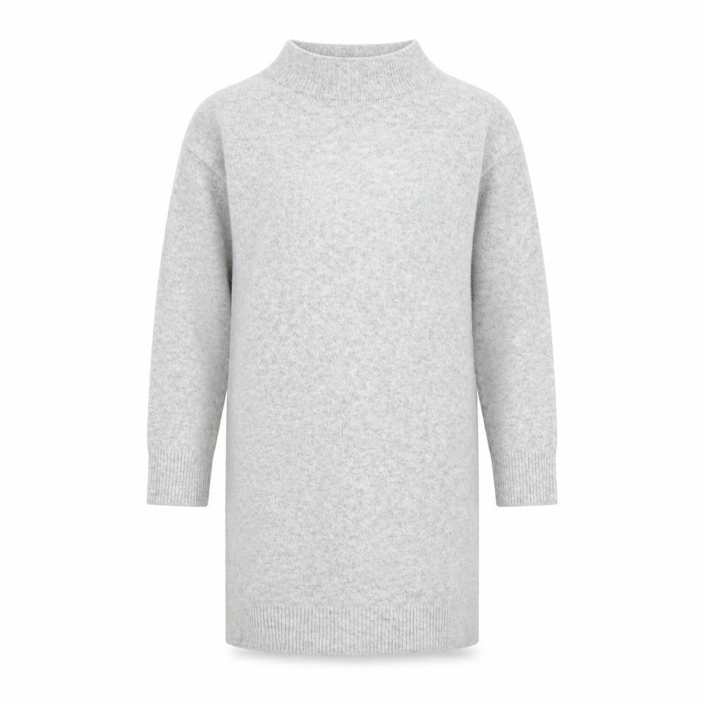Uniqlo Girls Grey Mock Neck Acrylic Pullover Jumper Size 9-10 Years Pullover