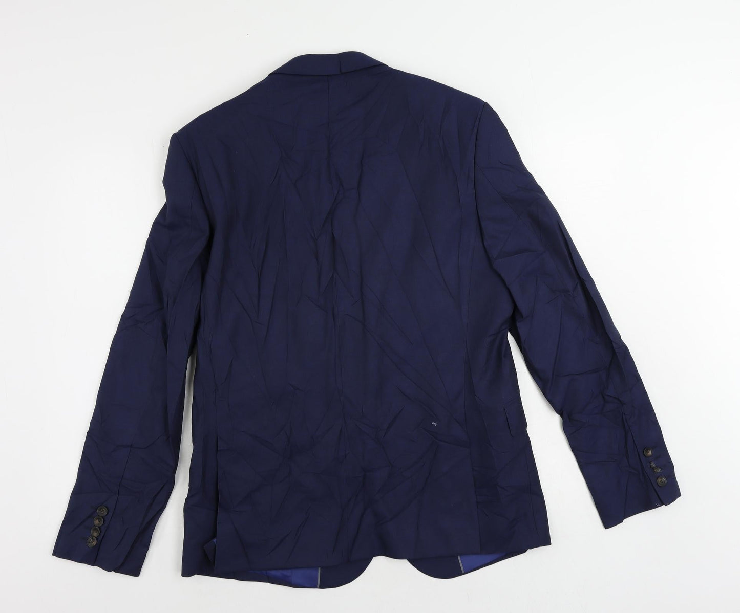 Marks and Spencer Mens Blue Polyester Jacket Suit Jacket Size 42 Regular