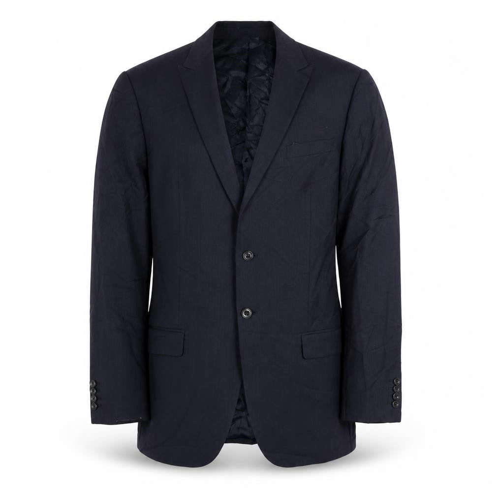 Marks and Spencer Mens Blue Striped Polyester Jacket Suit Jacket Size 42 Regular