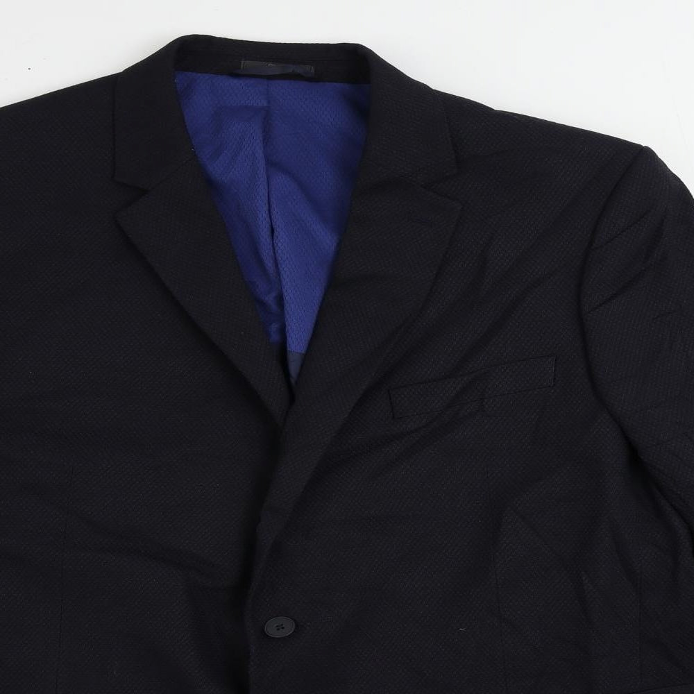Marks and Spencer Mens Blue Polyester Jacket Suit Jacket Size 46 Regular