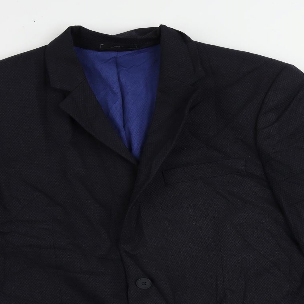 Marks and Spencer Mens Blue Polyester Jacket Suit Jacket Size 40 Regular