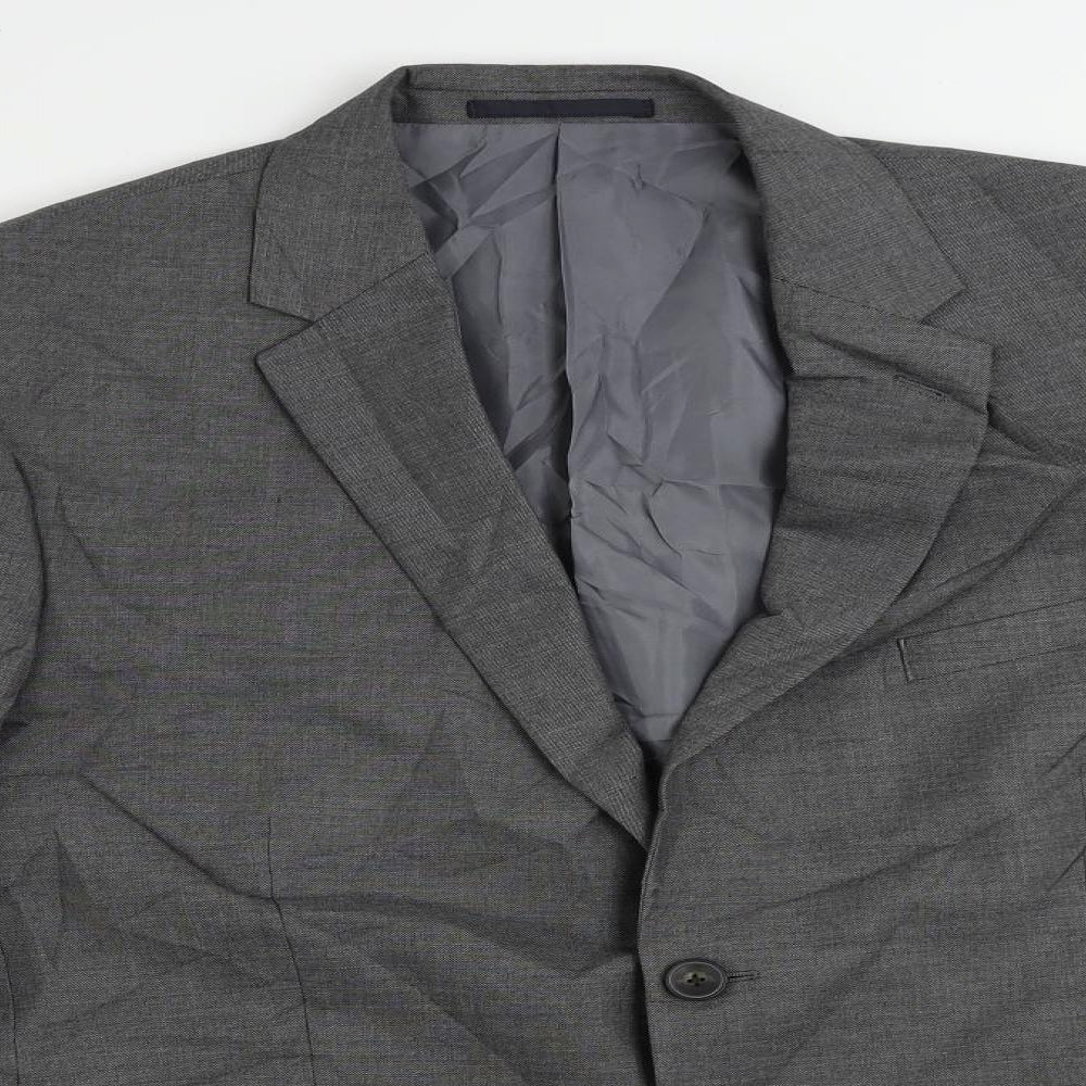 Marks and Spencer Mens Grey Polyester Jacket Suit Jacket Size 42 Regular