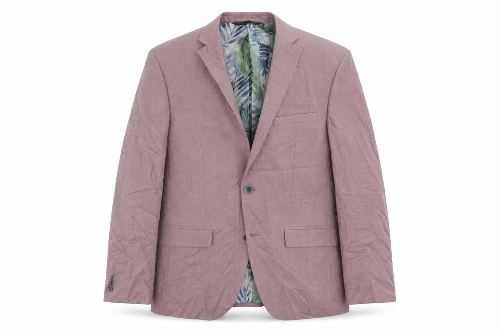 Marks and Spencer Mens Purple Polyester Jacket Suit Jacket Size 40 Regular
