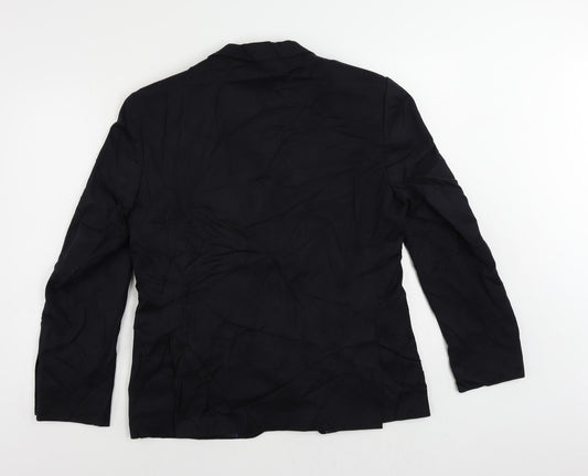 Marks and Spencer Mens Black Polyester Jacket Suit Jacket Size 40 Regular