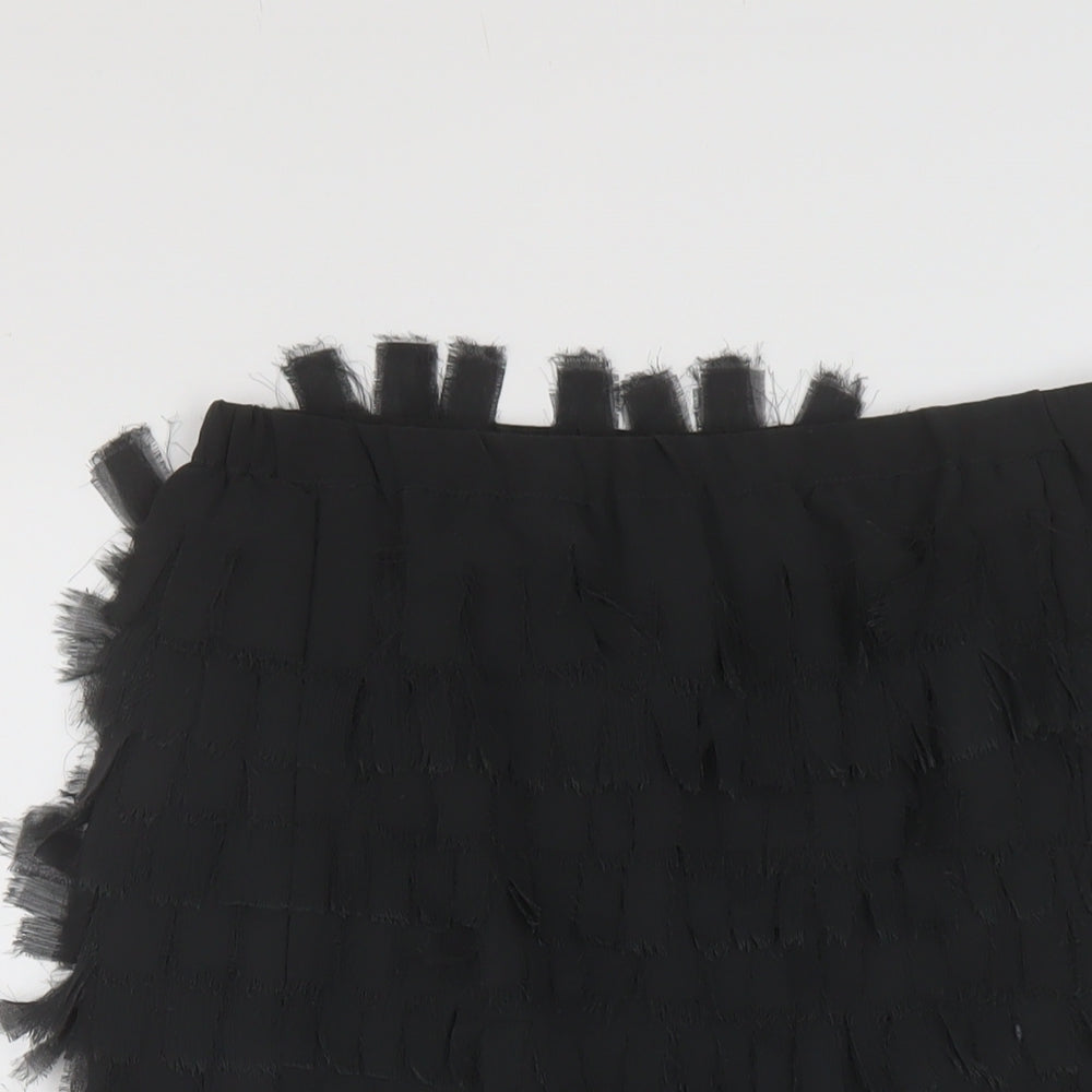 Zara Womens Grey Polyester A-Line Skirt Size M