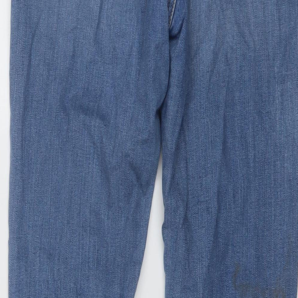 Levi's Womens Blue Cotton Straight Jeans Size 29 in L27 in Regular Button