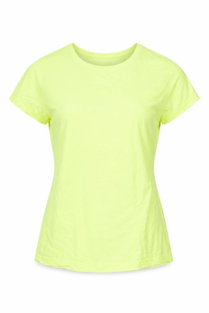 Industry Womens Yellow Nylon Basic T-Shirt Size M Round Neck Pullover