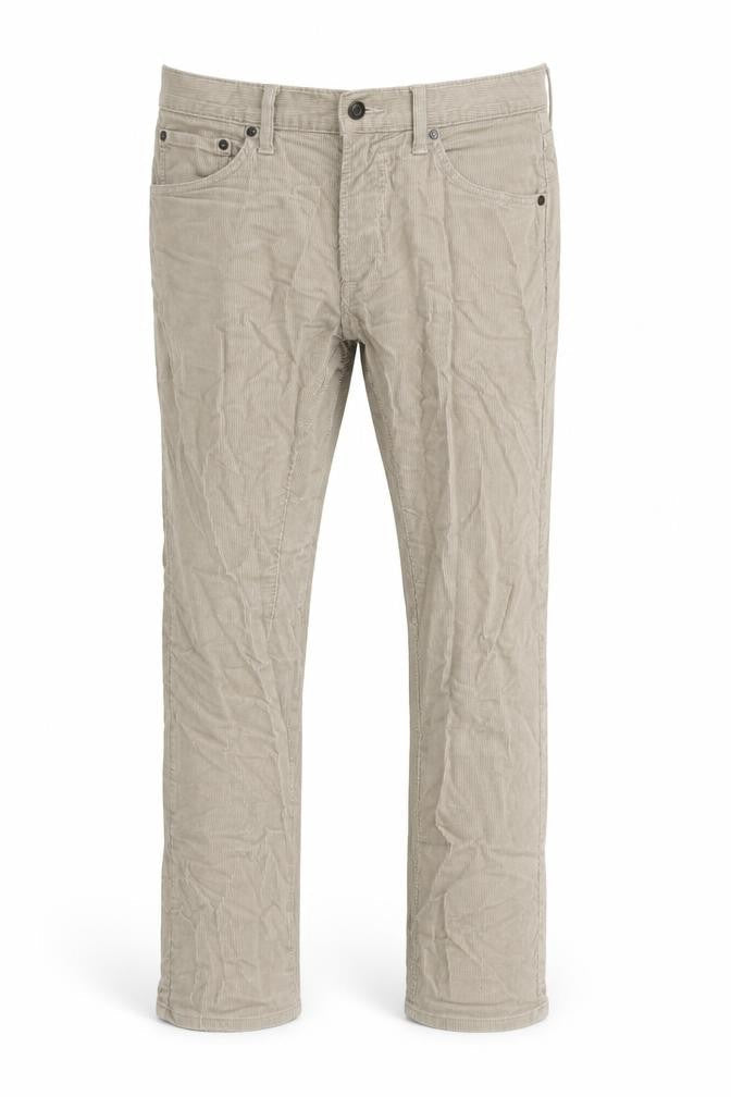 Marks and Spencer Mens Beige Cotton Trousers Size 30 in L29 in Regular Zip