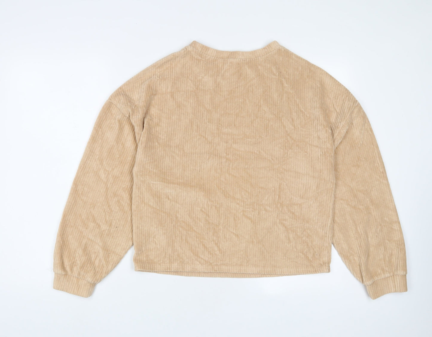 New Look Womens Brown Cotton Pullover Sweatshirt Size M Pullover