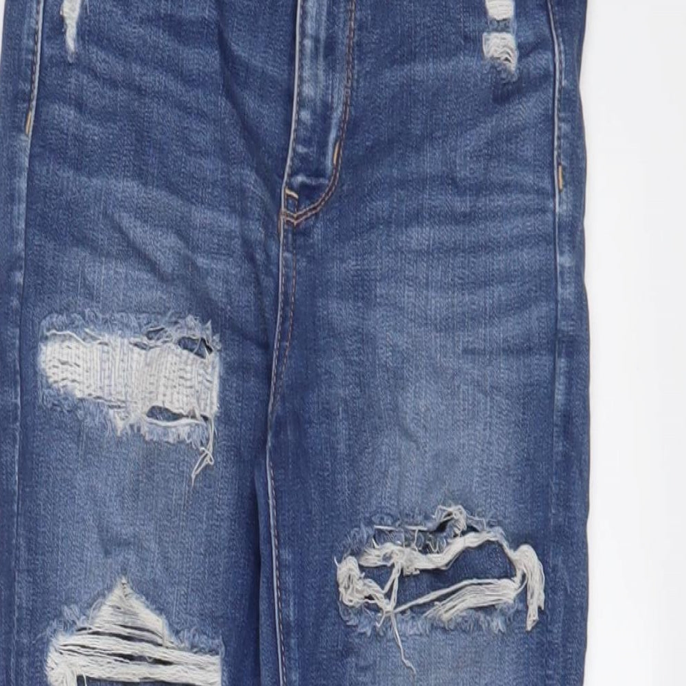American Eagle Outfitters Womens Blue Cotton Skinny Jeans Size 26 in L26 in Regular Zip