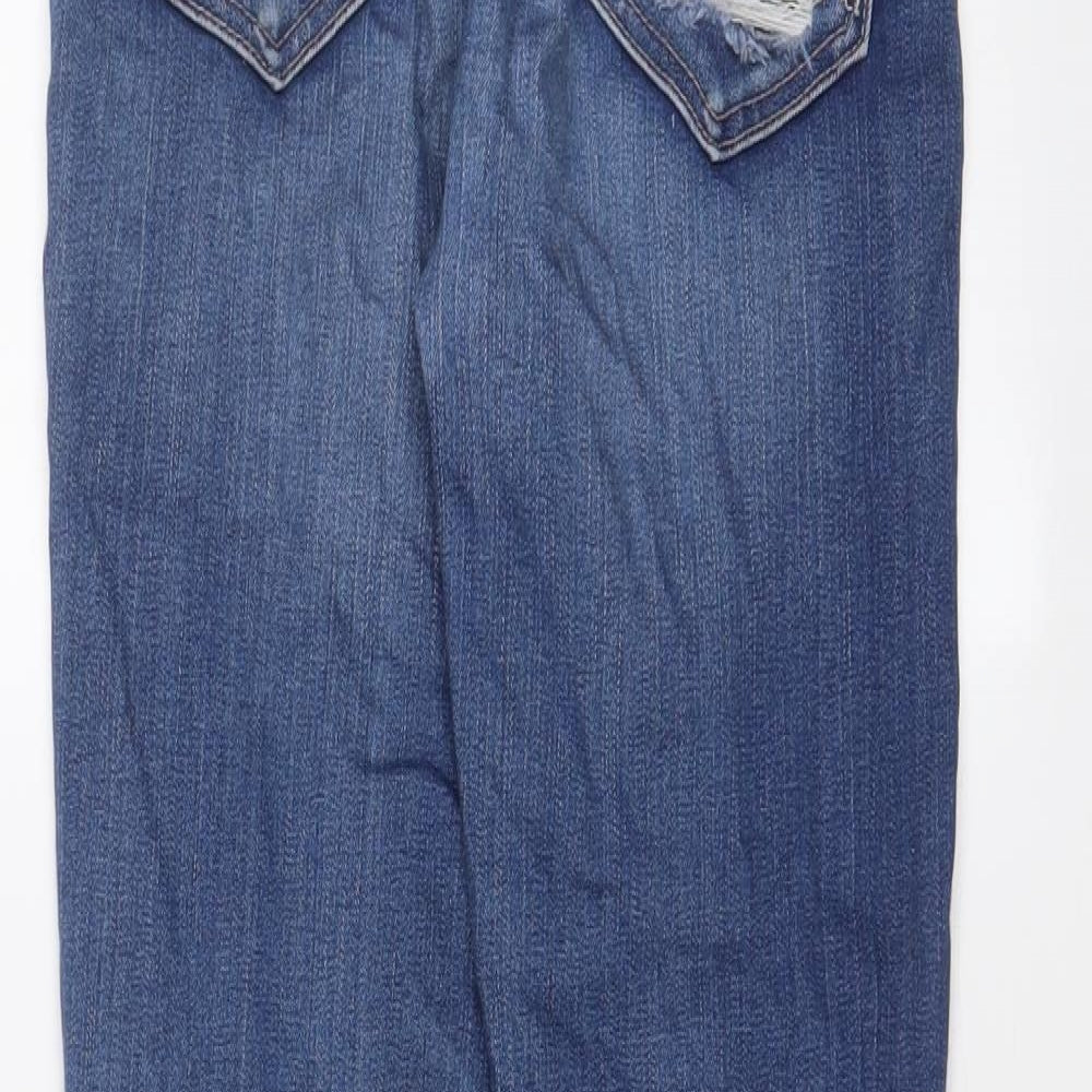 American Eagle Outfitters Womens Blue Cotton Skinny Jeans Size 26 in L26 in Regular Zip