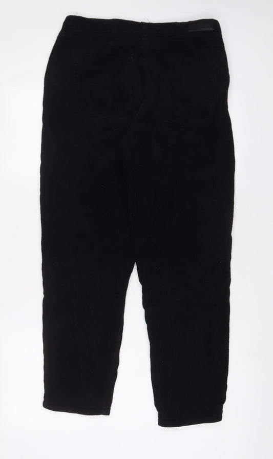 BDG Womens Black Cotton Trousers Size 30 in L30 in Regular Zip