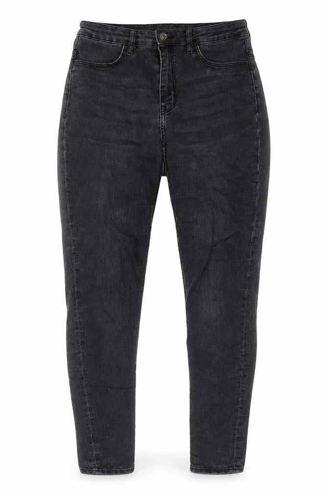 H&M Womens Grey Cotton Skinny Jeans Size 10 L29 in Regular Zip