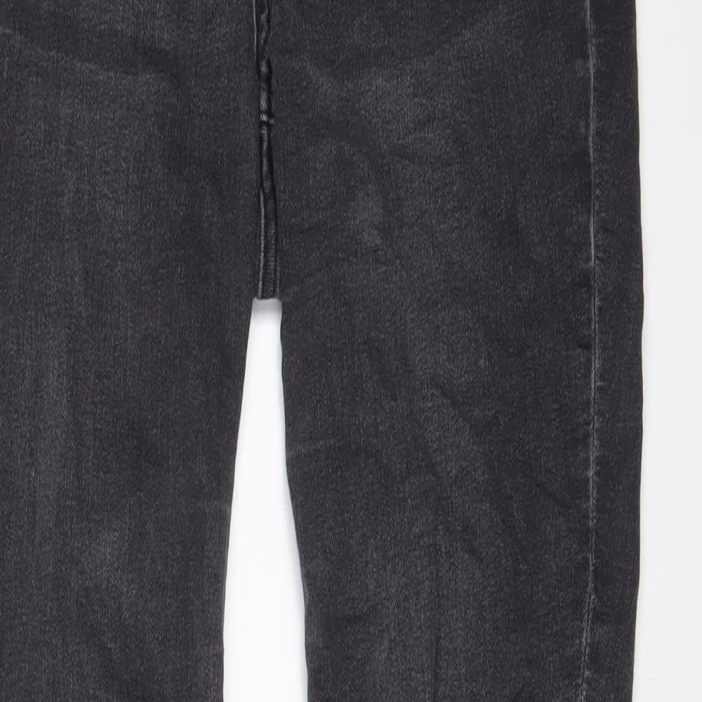 H&M Womens Grey Cotton Skinny Jeans Size 10 L29 in Regular Zip
