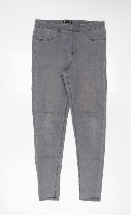 Avenue Womens Grey Cotton Jegging Jeans Size 12 L28 in Regular