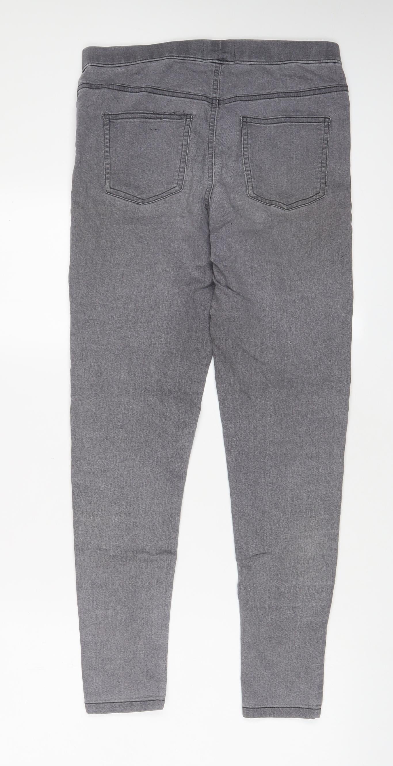 Avenue Womens Grey Cotton Jegging Jeans Size 12 L28 in Regular