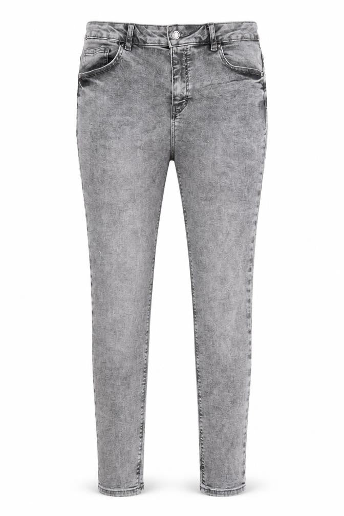 Denim & Co. Womens Grey Cotton Skinny Jeans Size 14 L28 in Regular Zip