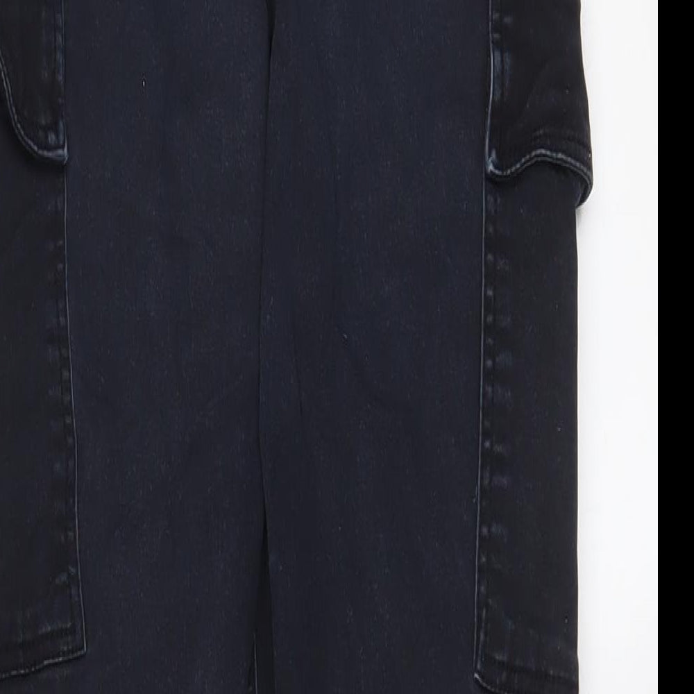 Hollister Womens Blue Cotton Cargo Trousers Size M L28 in Regular Zip