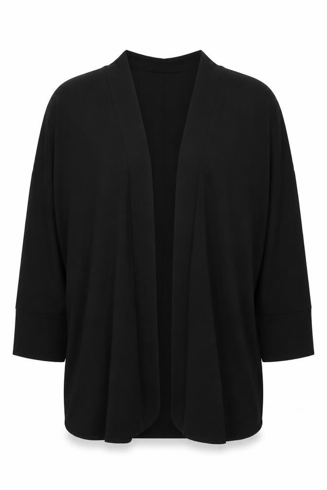 WEEKENDERS Womens Black V-Neck Cotton Cardigan Jumper Size M