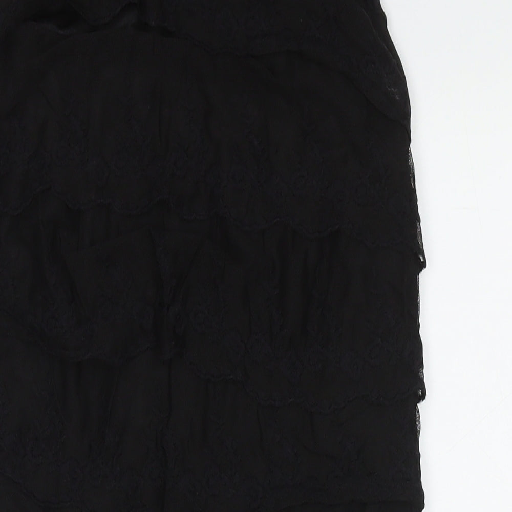Body Flirt Womens Black Polyester Tank Dress Size 12 Scoop Neck Pullover