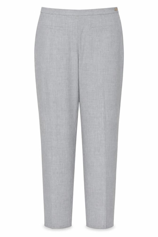 Marks and Spencer Womens Grey Polyester Trousers Size 12 L27 in Regular Tie