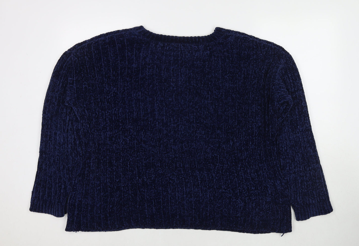 Red Herring Womens Blue Round Neck Polyester Pullover Jumper Size 12
