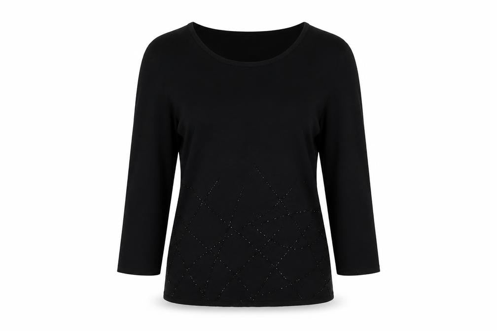 Womens UK M Regular Lakeland Black Pullover Tight-Knit