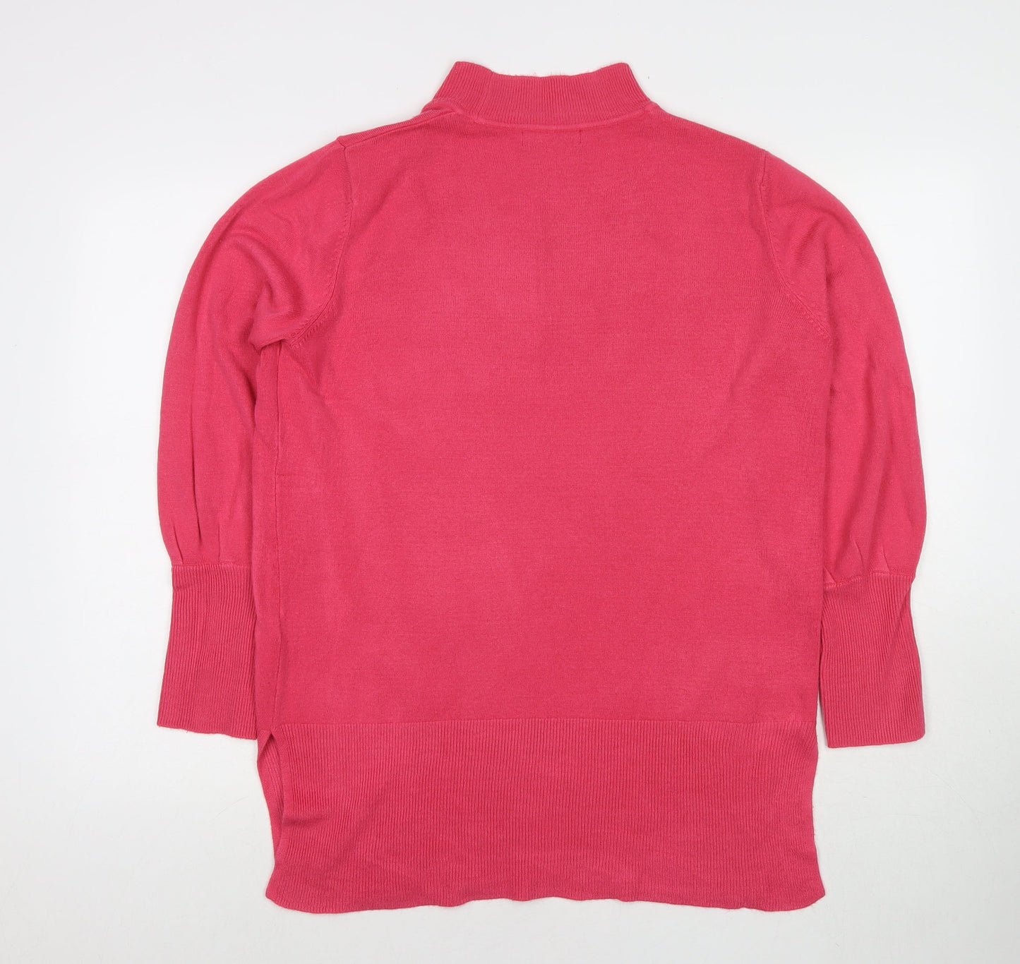 Marks and Spencer Womens Pink Round Neck Acrylic Pullover Jumper Size L