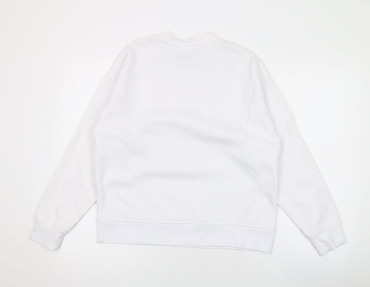 Disney Womens White Polyester Pullover Sweatshirt Size XS Pullover