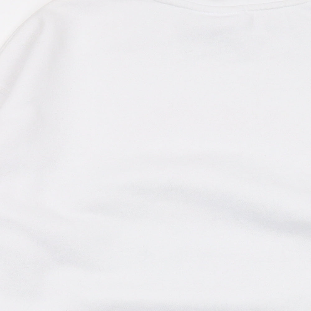 Disney Womens White Polyester Pullover Sweatshirt Size XS Pullover