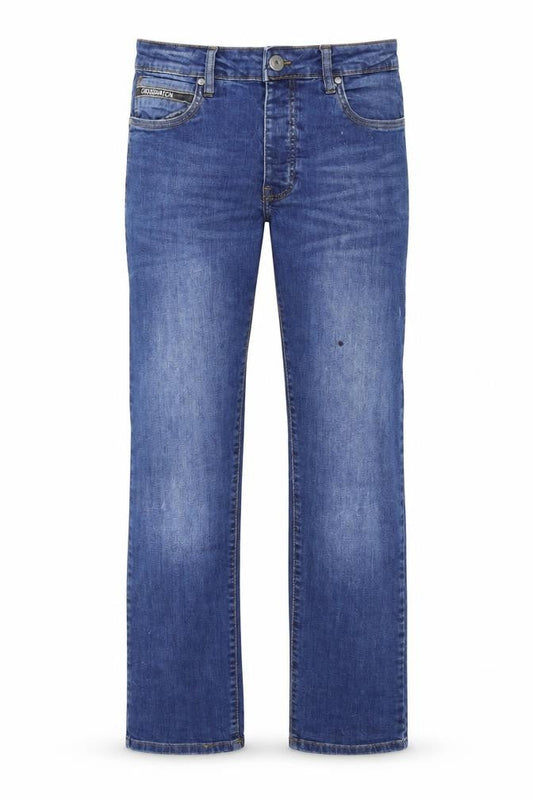 Crosshatch Mens Blue Cotton Straight Jeans Size 32 in L30 in Regular Button