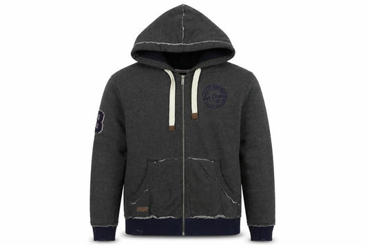 Mens UK S Regular Lee Cooper Grey Full Zip Hoodie